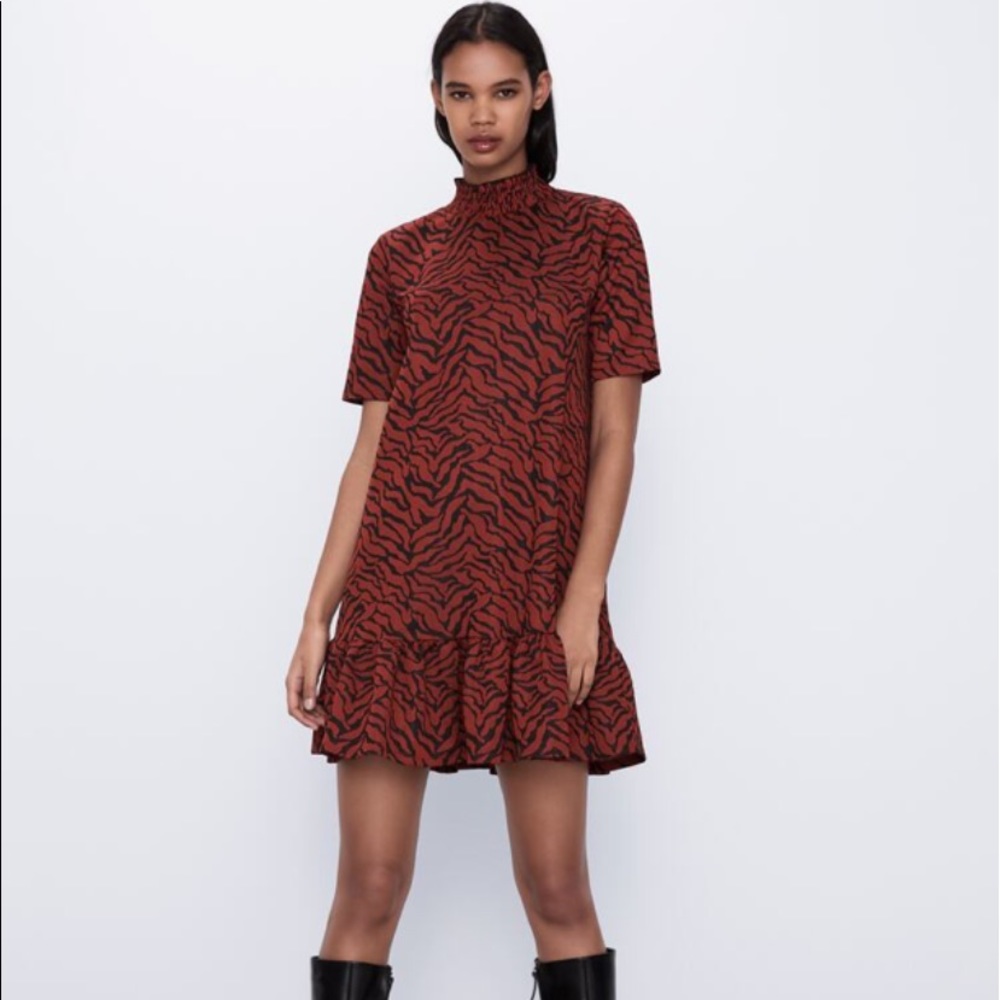 Jacquard dress TRF
